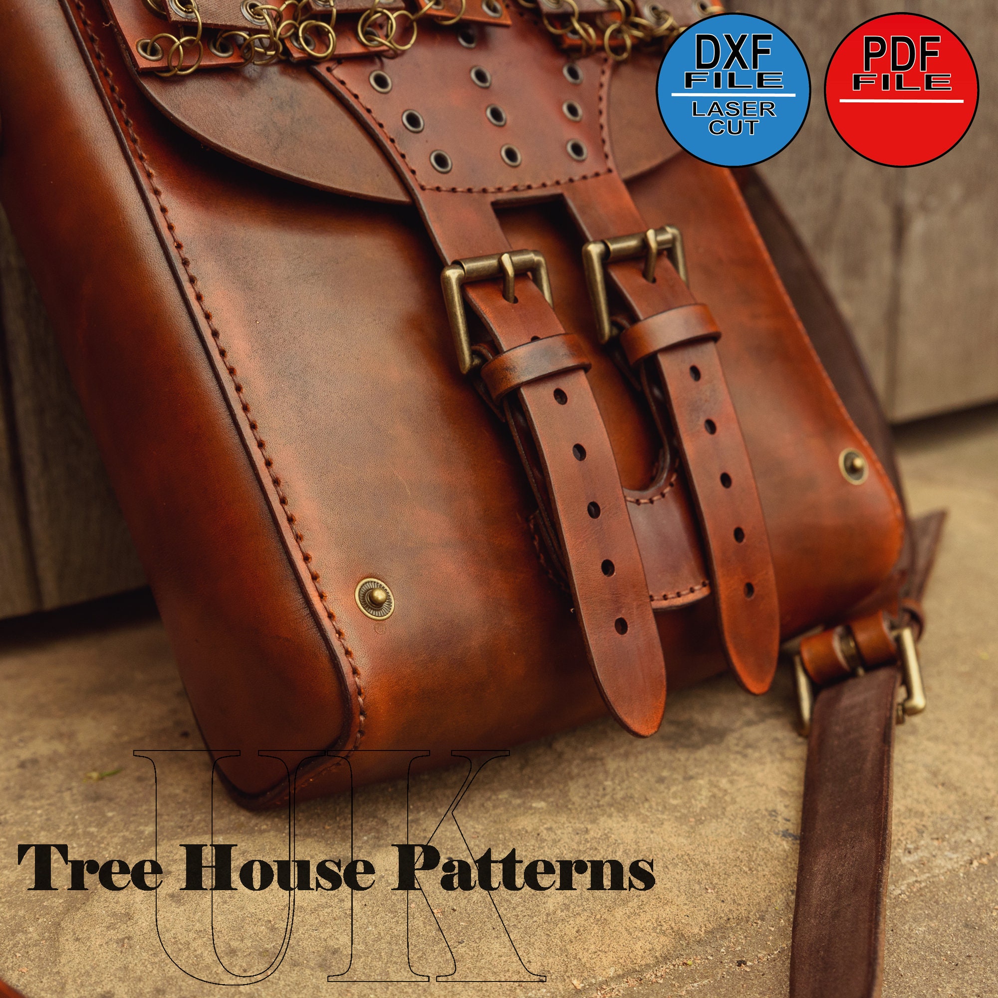 Leather Pattern PDF, DXF for Medieval Style Men's Shoulder Bag - Etsy