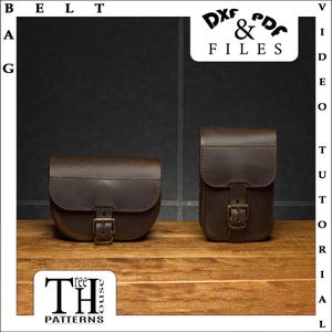 Leder Schnittmuster PDF, DXF für Militär-Stil Gürteltasche, Vorlage für Gürteltasche
