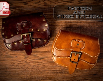 Belt bag leather pattern PDF - waist bag digital template