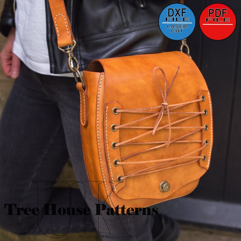 Leather Pattern PDF, DXF for Goth Style Shoulder Bag, Spider Bag - Etsy