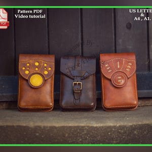 Modello in pelle per borsa a tracolla per telefono PDF