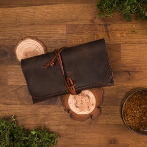 Leather Tobacco Pouch Pattern: Easy Hand Stitch PDF image 9