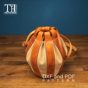 Leather Crossbody Bag Pattern - Bucket – Drawstring Shoulder Template ...