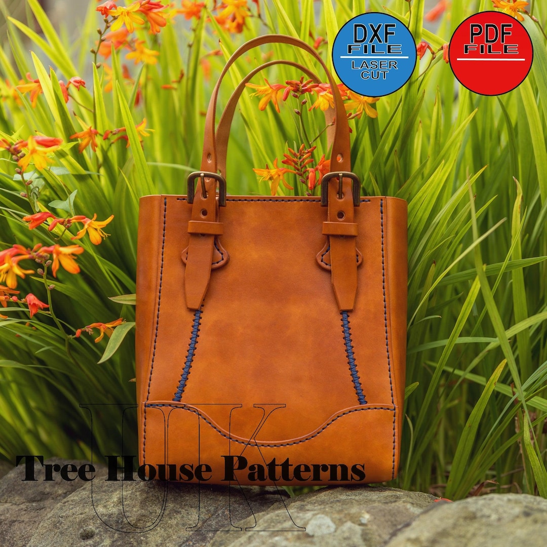 Print Pattern Chess Leather Tote Bag