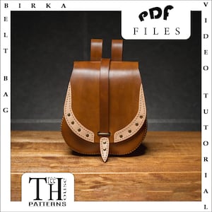 Mittelalterliche Gürteltasche Leder Schnittmuster PDF