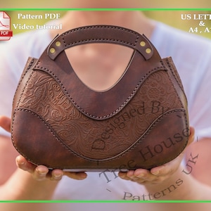 Kleine Handtasche Leder Schnittmuster PDF - Abend Geldbörse digitale Vorlage