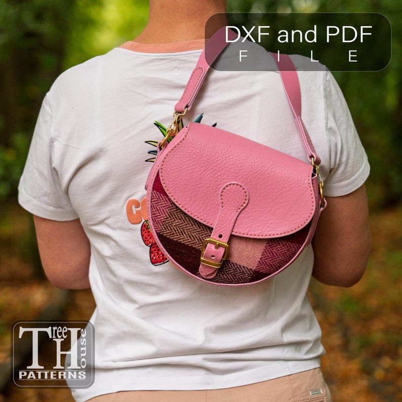 Leather Saddle Bag Pattern PDF & DXF – Crossbody Bag Template, 5 Flap ...