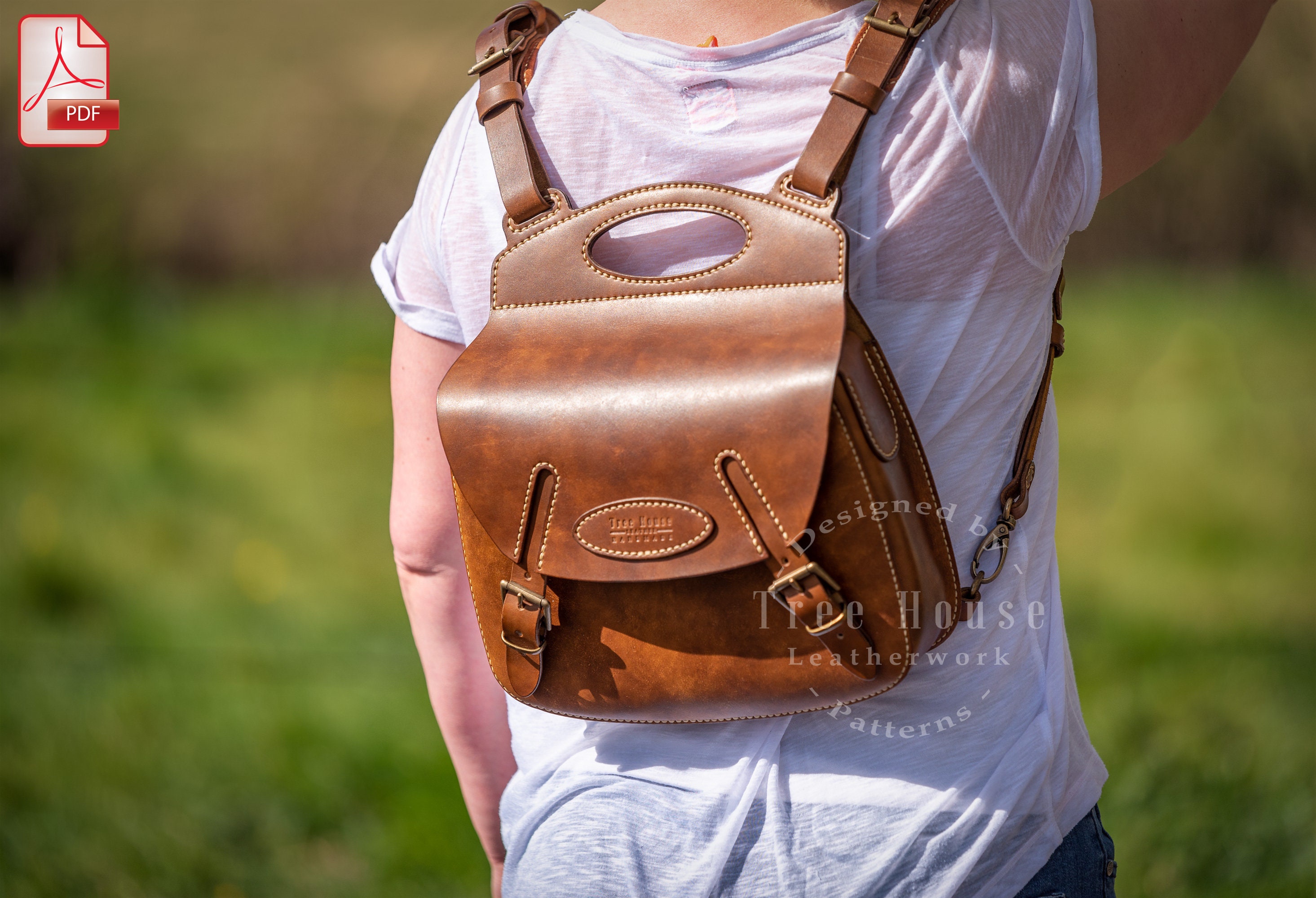 Leather PDF Pattern for Backpack Digital Pattern for Etsy Canada