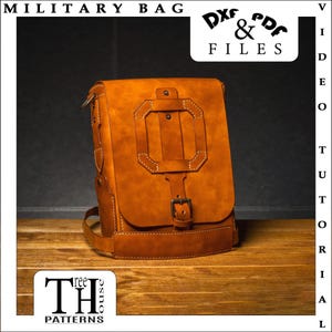 Sac à bandoulière pour homme de style militaire, motif DXF et PDF - modèle numérique de sac à bandoulière militaire - patron laser pour sac pour homme