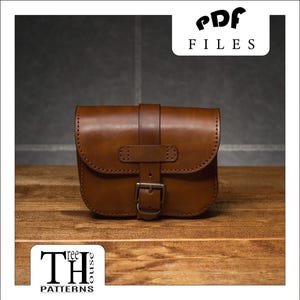 Gürteltasche Leder Schnittmuster PDF, Taillentasche Digitale Vorlage