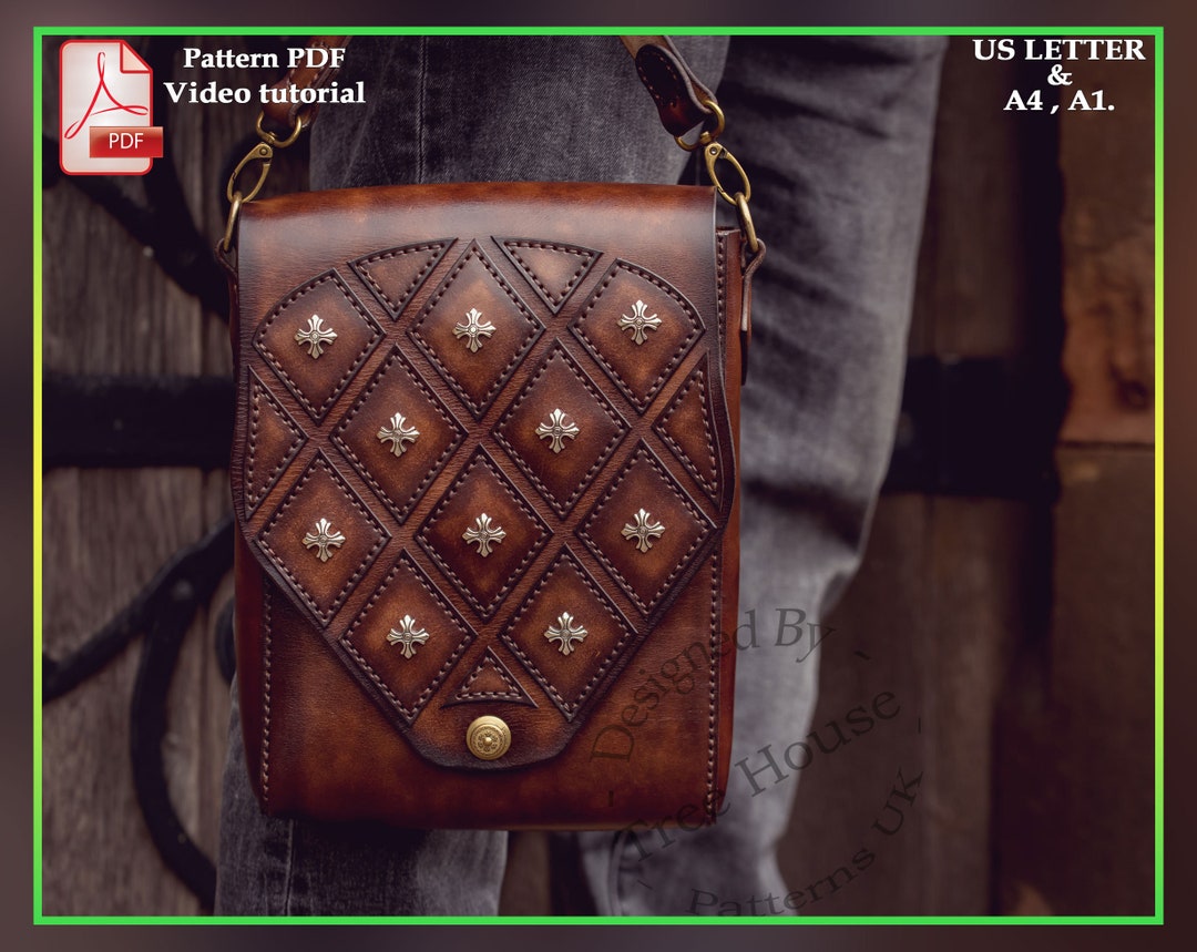 Medieval Crossbody Shoulder Bag Leather Pattern PDF - Etsy