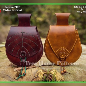 Mittelalterliche Gürteltasche Leder Schnittmuster PDF