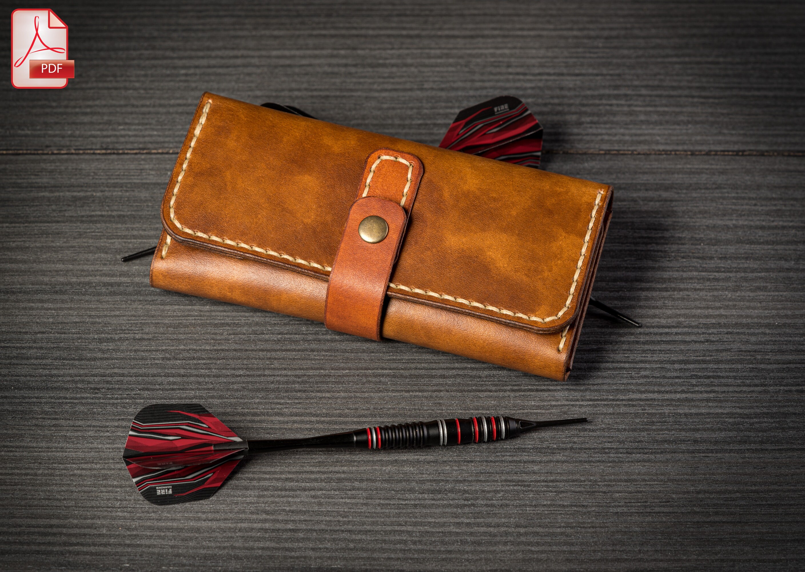 Leather PDF Pattern for Leather Dart Case PDF Pattern for Etsy