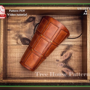 Medieval arm guard leather pattern PDF