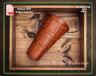 Medieval arm guard leather pattern PDF