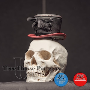 Gothic Corset Hat Template - Halloween Costume DIY - Laser Cut Leather Pattern
