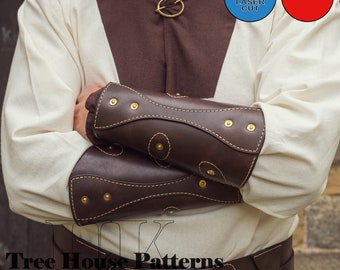 Leather pattern PDF, DXF for medieval arm guard (ONLY)