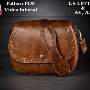 Klassische Satteltasche Leder Muster - Umhängetasche digitale Vorlage