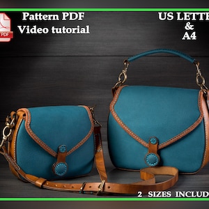 Satteltasche Leder Schnittmuster PDF- Handtasche digitale Vorlage