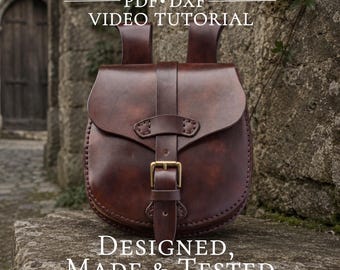 Medieval Leather Belt Bag Pattern: DIY Pouch (PDF Pattern)