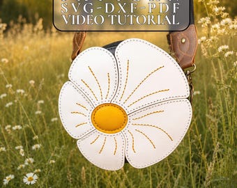 Crossbody Bag Pattern PDF, Leather Shoulder Bag Template DXF, SVG