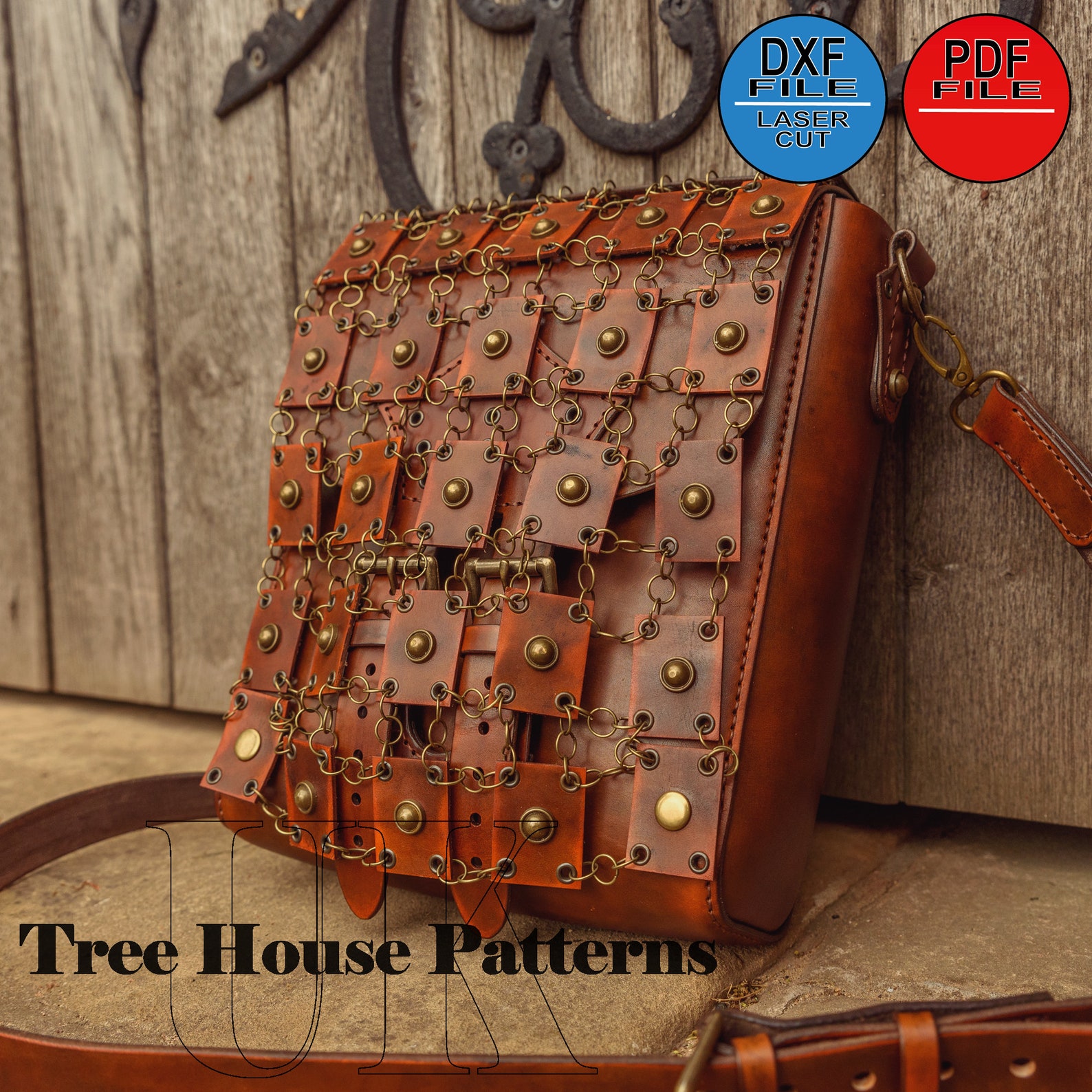 Leather Pattern PDF, DXF for Medieval Style Men's Shoulder Bag - Etsy
