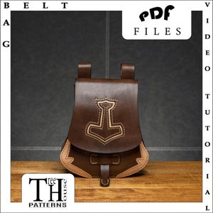 Mittelalterliche Gürteltasche Leder Schnittmuster PDF