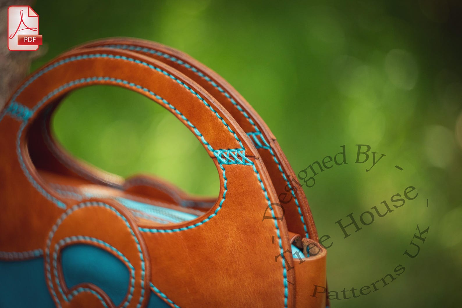 Round Handbag Leather Pattern PDF - Leather Bag Digital Template - Etsy