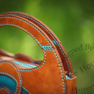 Round Handbag Leather Pattern PDF - Leather Bag Digital Template - Etsy