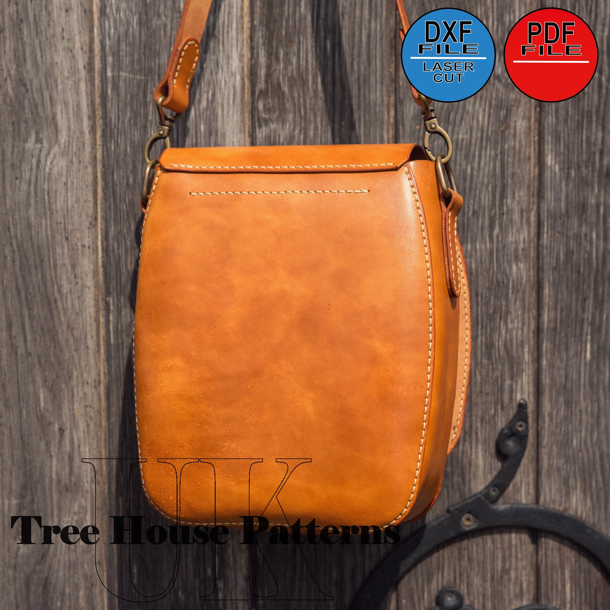 【ラピス様オーダーページ】 Leather Pattern PDF, DXF for Goth Style Shoulder Bag, Spider