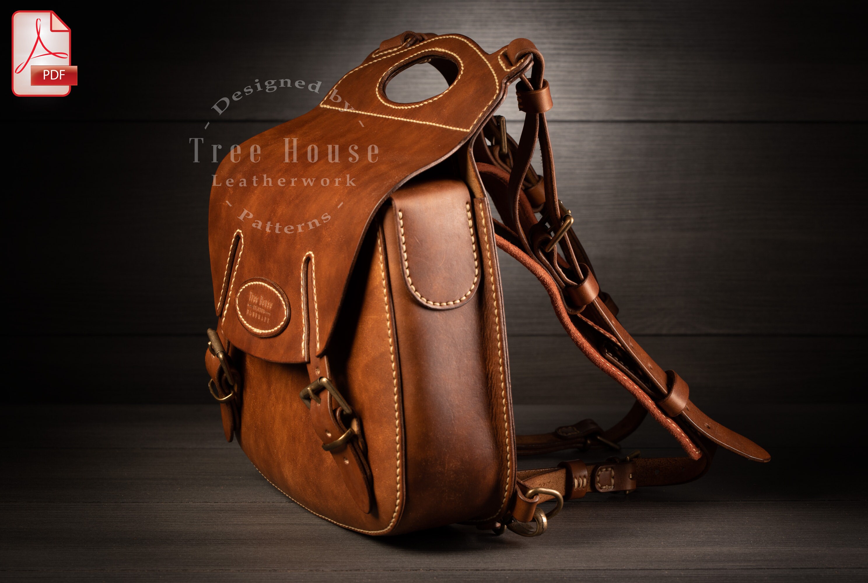 Leather PDF Pattern for Backpack Digital Pattern for Etsy Canada