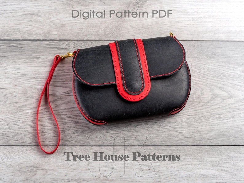 Shoulder Bag Leather Pattern PDF - Clutch Bag Digital Template - Etsy