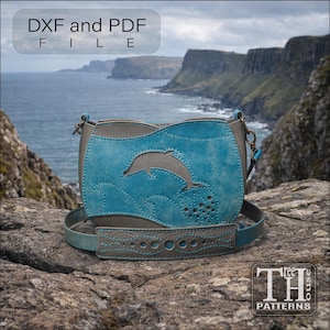 Dolphin Leather Shoulder Bag Pattern – PDF & DXF Laser Cut Template