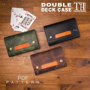 Leder Spielkartenetui Muster: Double Deck Vorlage (PDF)