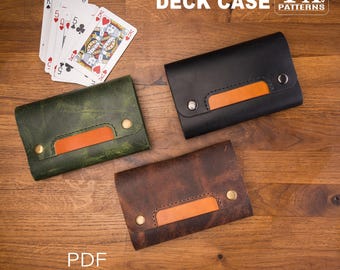 Leather Playing Card Case Pattern: Double Deck Template (PDF)