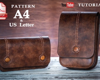 Belt bag leather pattern PDF - waist bag digital template