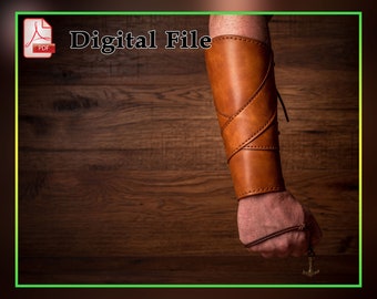 Medieval arm guard leather pattern PDF