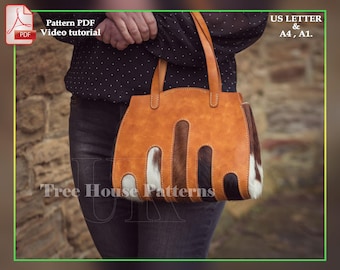 Handbag and card holder leather pattern PDF