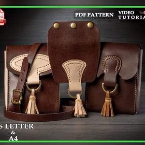 Handy Umhängetasche Leder Schnittmuster PDF - Gürteltasche digital