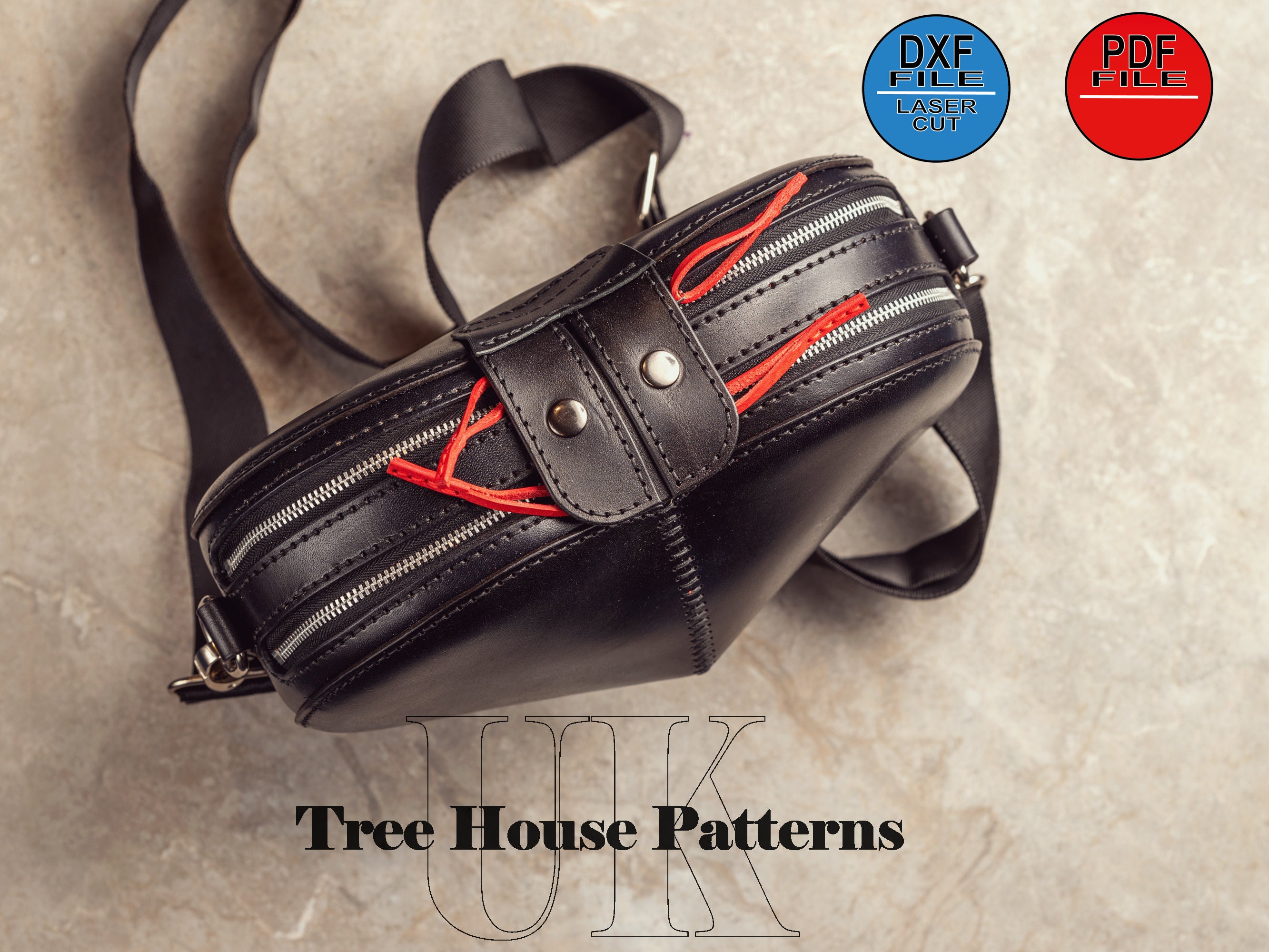 Leather Pattern PDF, DXF for Heart Shoulder Bag and Backpack - Etsy