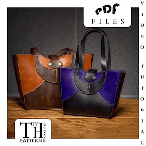 Tragetasche in drei Größen aus Leder PDF, Schultertasche Schnittmuster