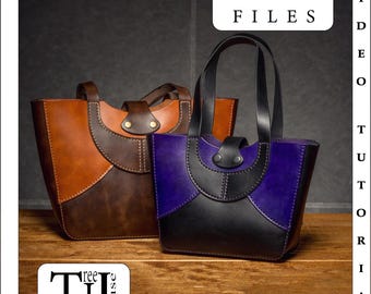 Leather Tote Bag Pattern, 3 Sizes, Shoulder Bag (PDF Pattern)