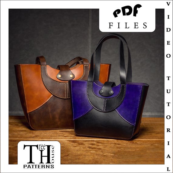 Tote Bag in Three Sizes Leather Pattern PDF Shoulder Bag Pattern Etsy