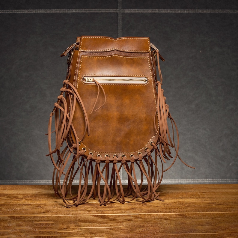 Leather Pattern PDF and DXF for Shoulder Bag With Tassels - Etsy
