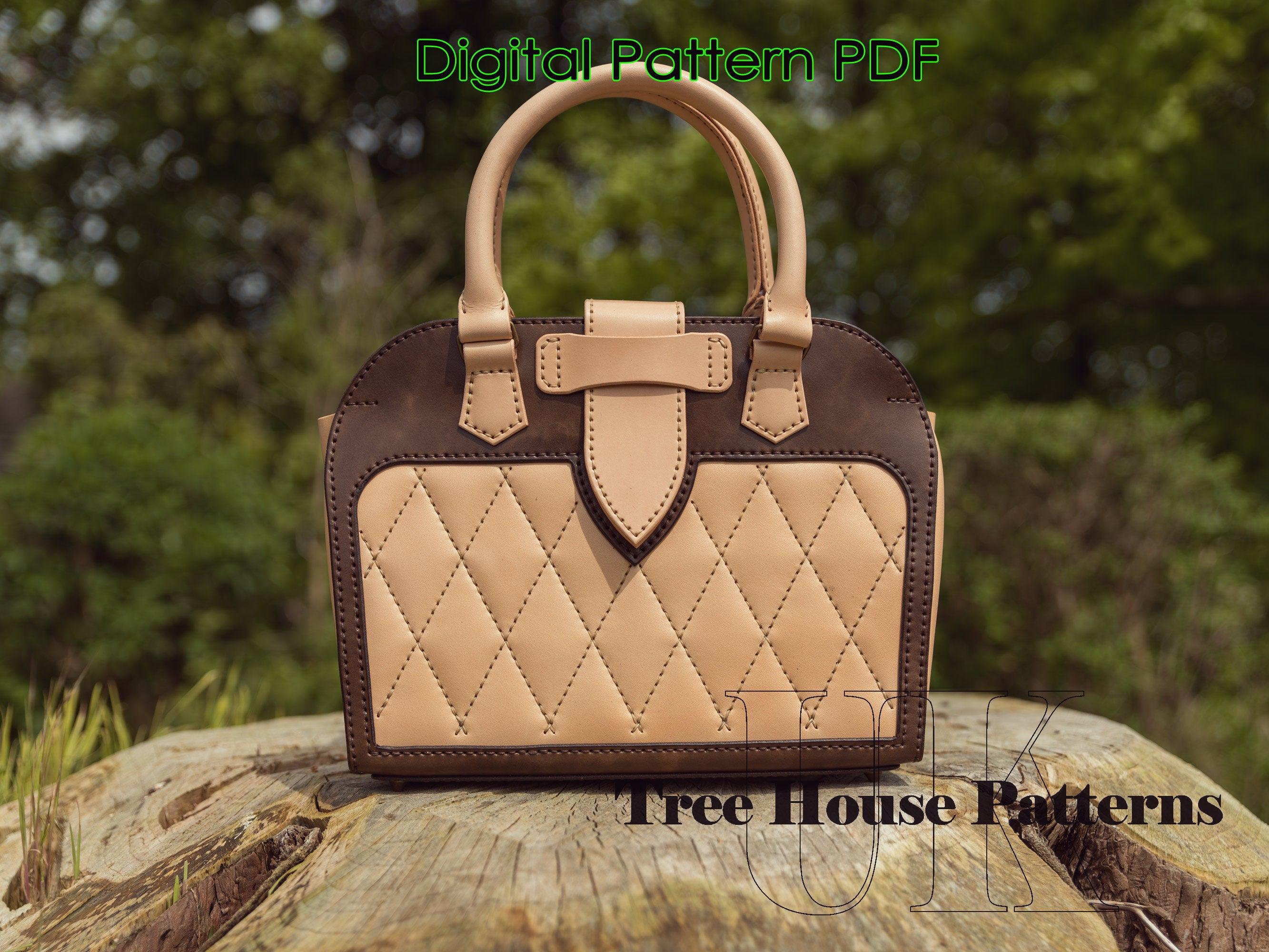 Office Handbag Leather Pattern PDF – Women Purse DIY Template - Etsy