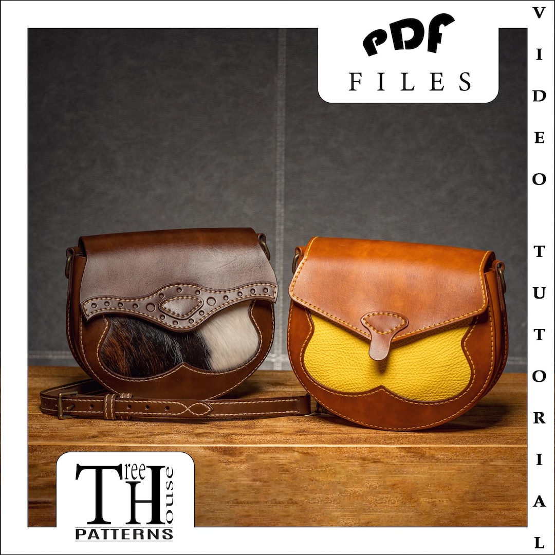 Crossbody Bag Leather Pattern PDF - Shoulder Bag Digital Template - Etsy