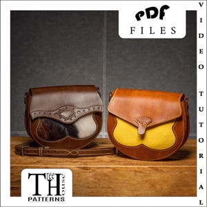 Modèle numérique de sac à bandoulière en cuir PDF - modèle numérique de sac à bandoulière