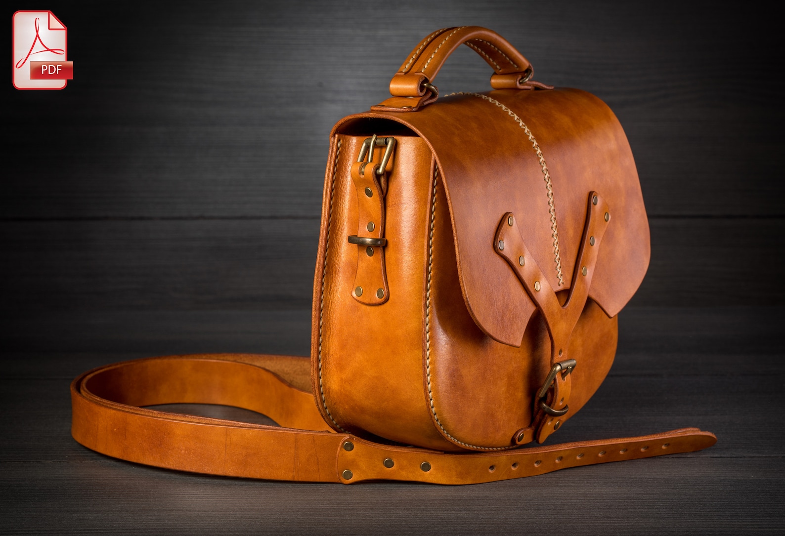Shoulder Bag Leather Pattern PDF Saddle Bag Digital Template - Etsy