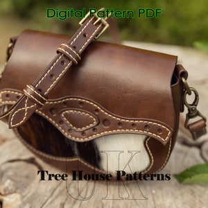 Crossbody Bag Leather Pattern PDF - Shoulder Bag Digital Template - Etsy