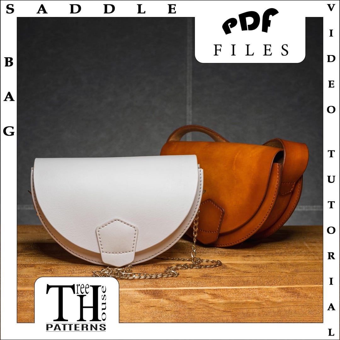 Saddle Bag Leather Pattern PDF - Shoulder Bag Digital Template - Etsy